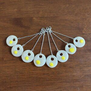 Mini Fried Egg Keychain – Handmade Polymer Clay Food Keychain